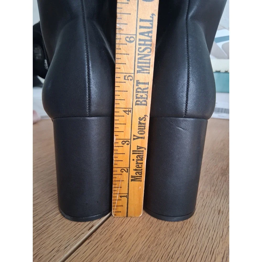 Steve Madden PU Whimsigoth‎ Chunky Platform Women's size 9.5 M Square Toe Boots